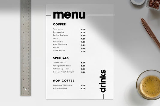 How to design a menu for a digital menu board
