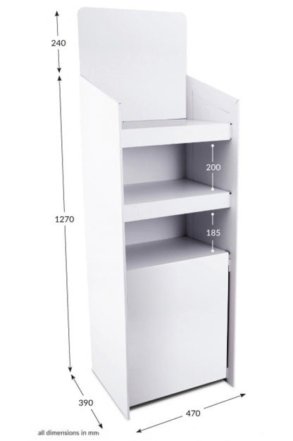 3 Shelf Clip FSDU Unprinted