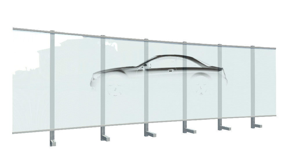 Front three quarter view of rear frame and graphic