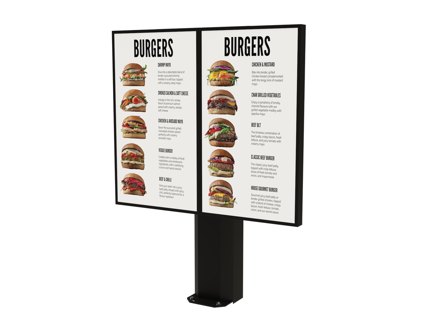 Outdoor Digital Drive-Thru Totem Menu Board