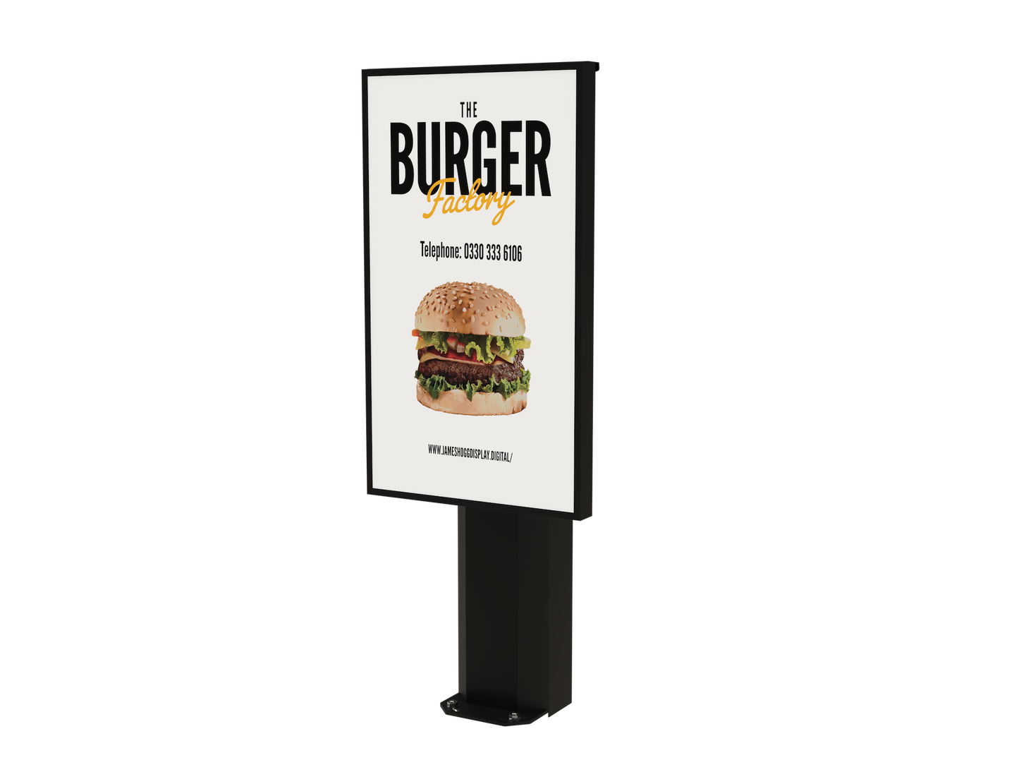 Outdoor Digital Drive-Thru Totem Menu Board