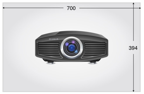 32" Interactive Foil with projector image