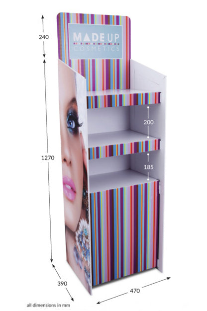 3 Shelf Corr-A-Clip FSDU Fully Printed