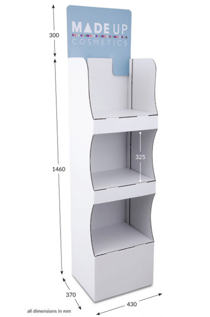 3 Shelf Pop-up FSDU with Printed Header