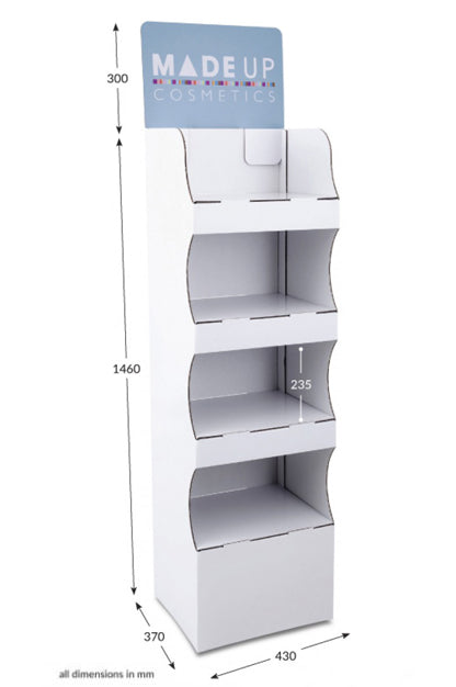 4 Shelf Compact Pop-up FSDU with Printed Header