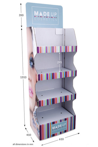 4 Shelf Wide Pop-up FSDU Fully Printed