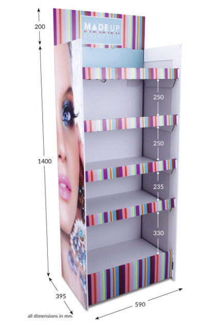 5 Shelf Corr-A-Clip FSDU Fully Printed