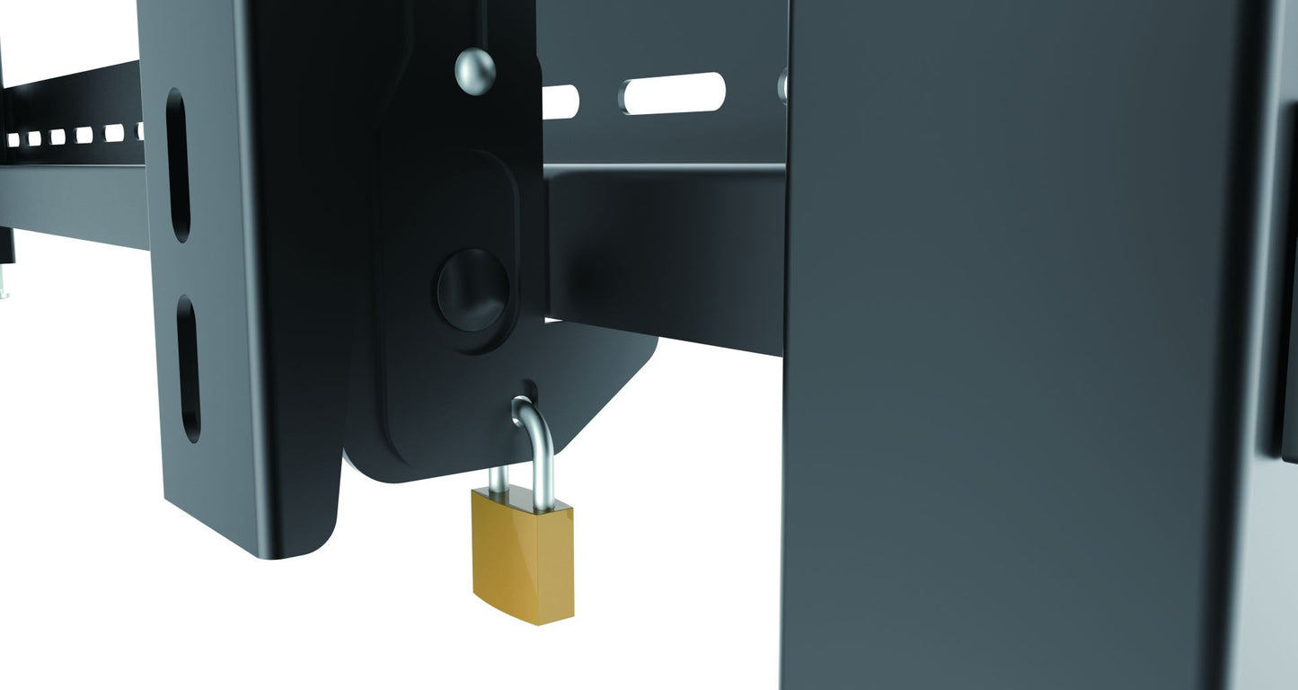 Detail of padlock locking system