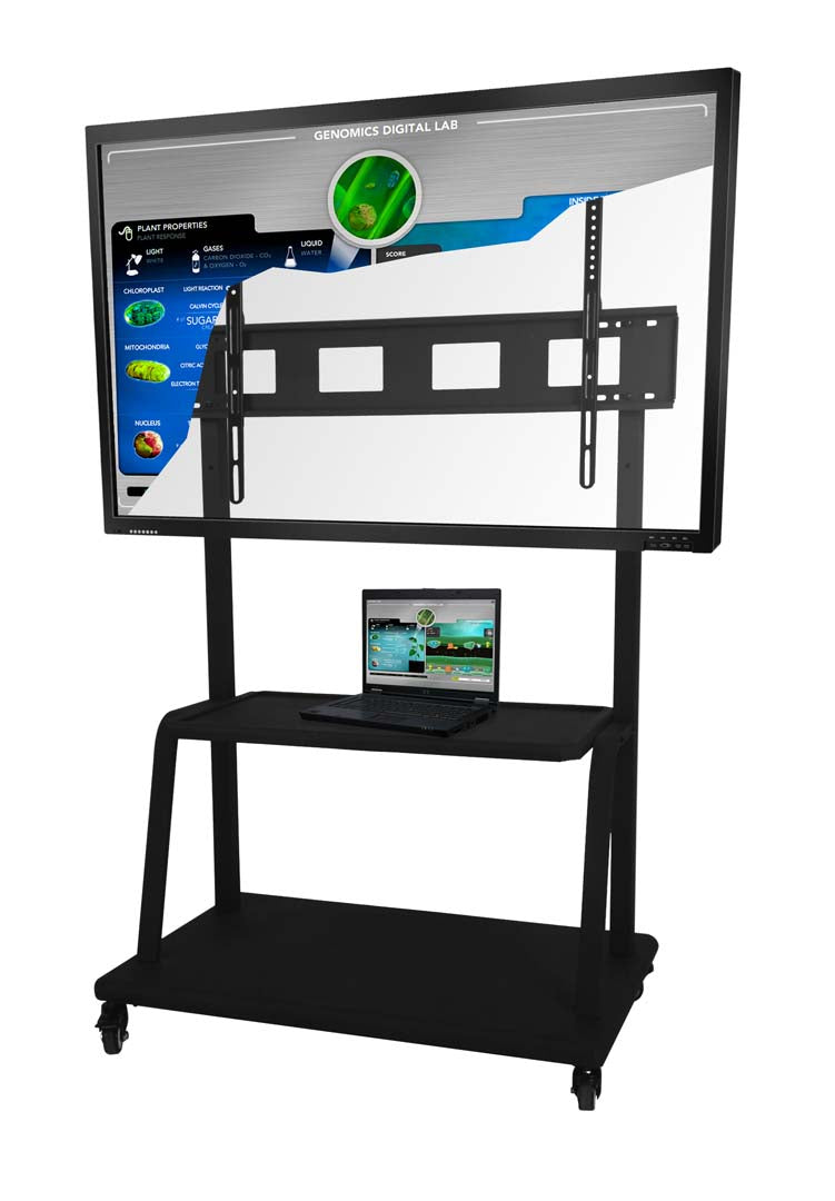 Floor Trolley with Interactive touchscreen and AV shelf