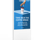 Super slim free standing 50" Digital Poster in White