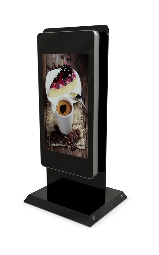 Mobile outdoor 47" Digital Advertising Display front three quarter view