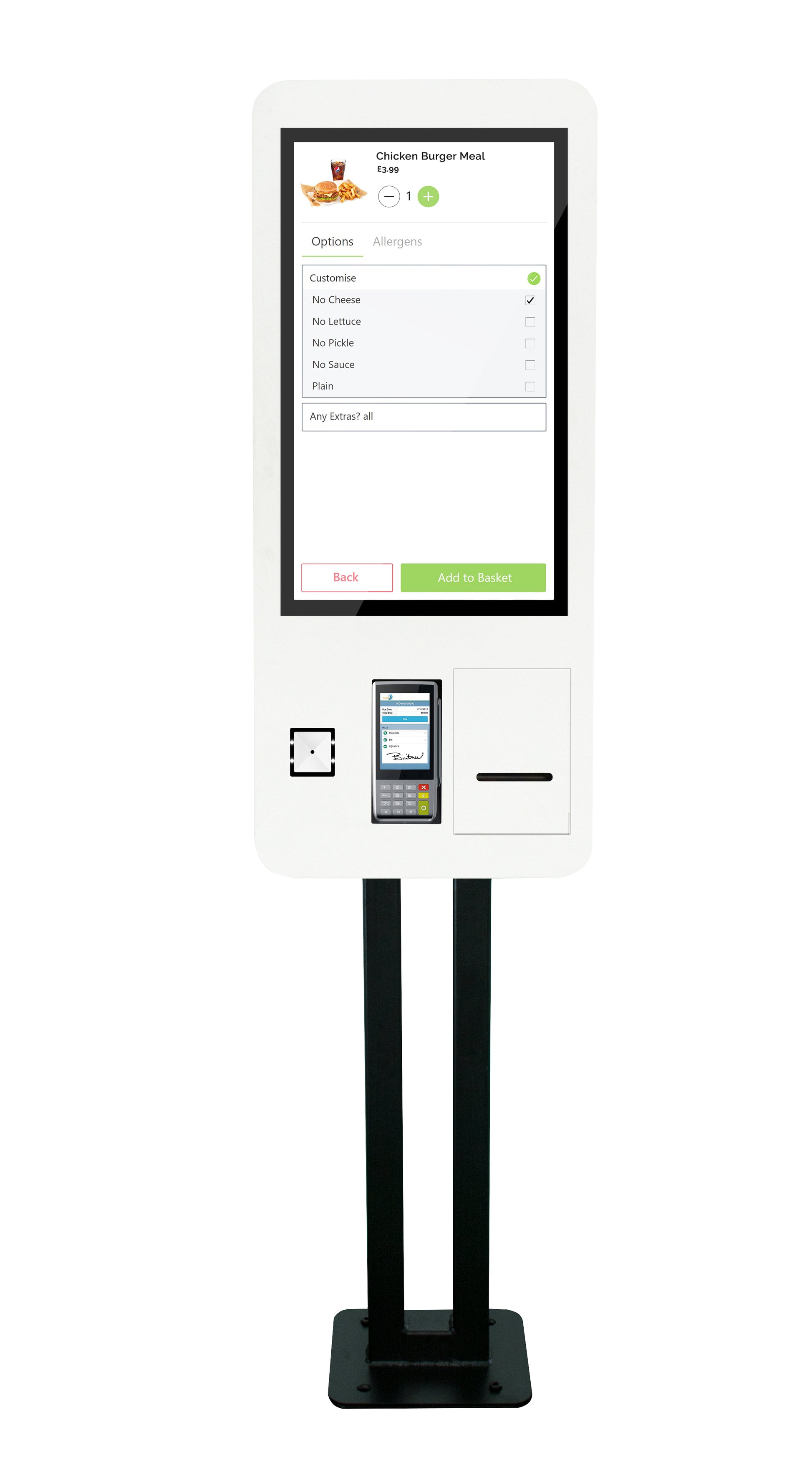 27" PCAP Touch screen self service kiosk