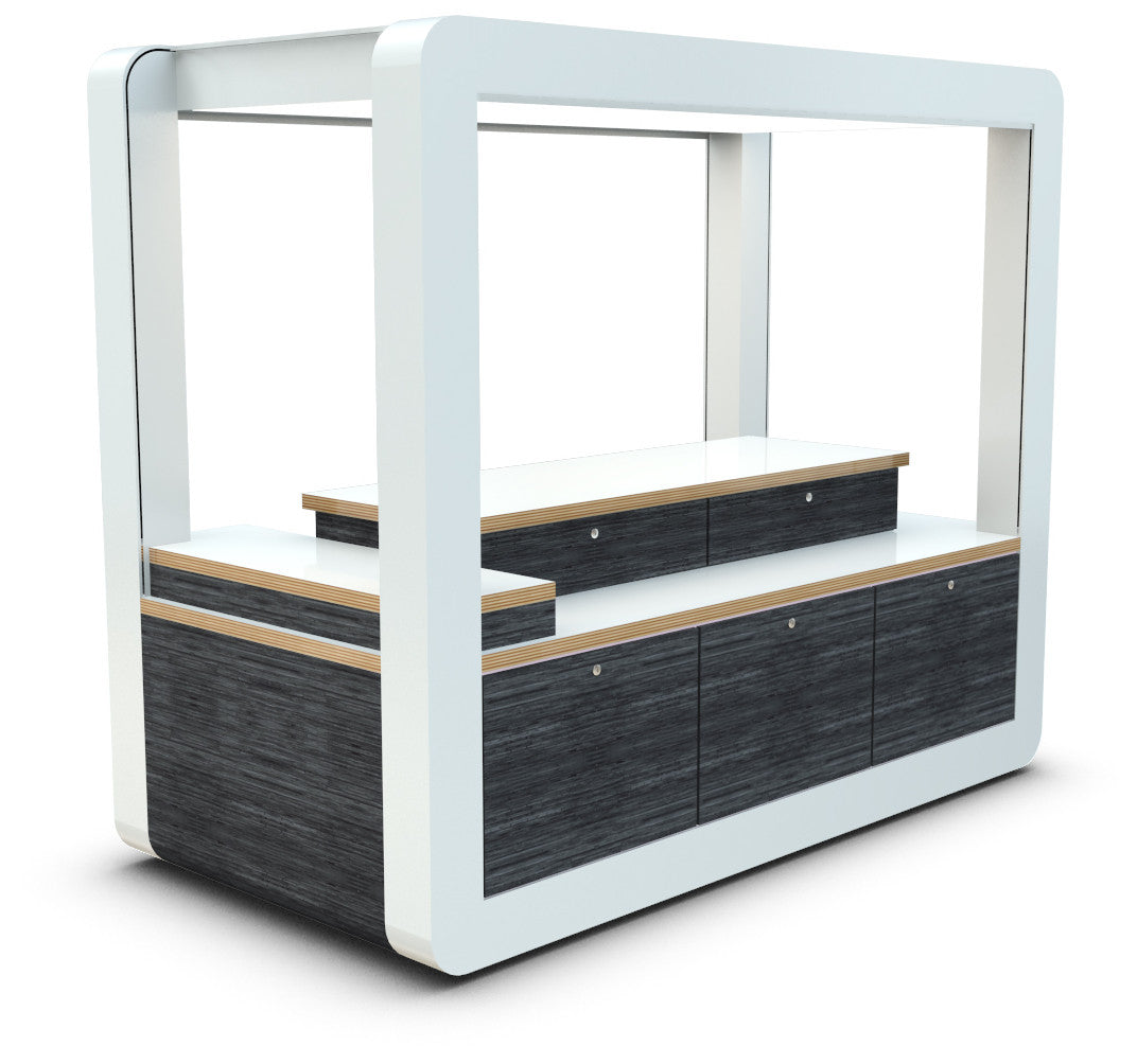 Secure Retail Merchandise Unit View 1 without shelving system
