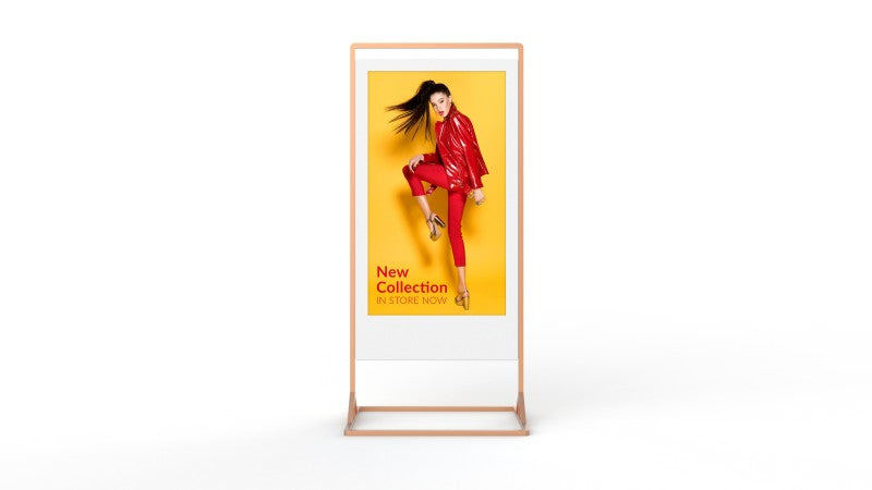 Super slim double sided free standing Digital Advertising Display