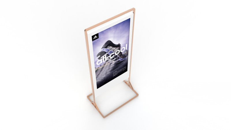 Super slim double sided free standing Digital Advertising Display